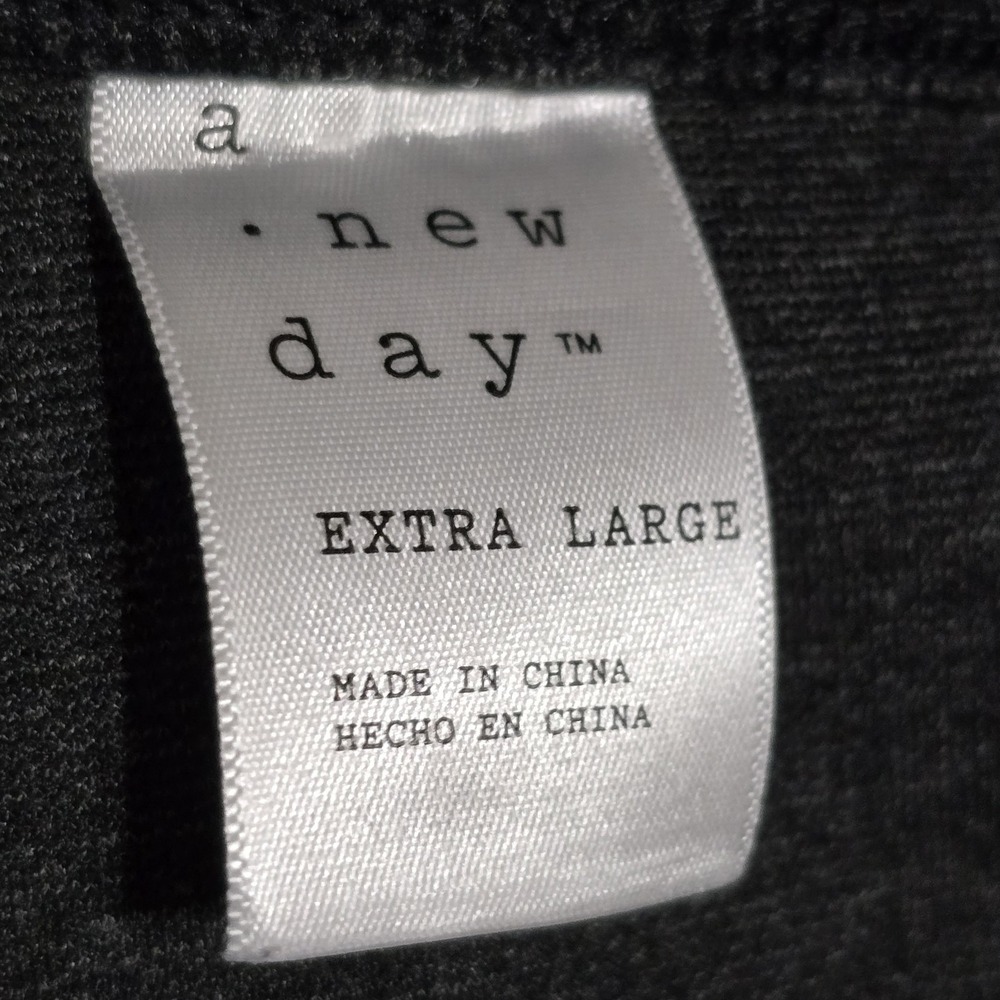 A New Day Women XL Charcoal Gray Knit Pants Ankle Zip Tapered Stretch Pockets - Picture 3 of 10